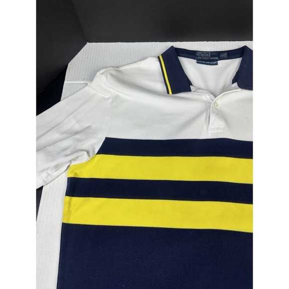 Ralph Lauren Polo Shirt Striped Big Pony Stripes Preppy Sz XL Moisture Mgmt - Picture 3 of 7